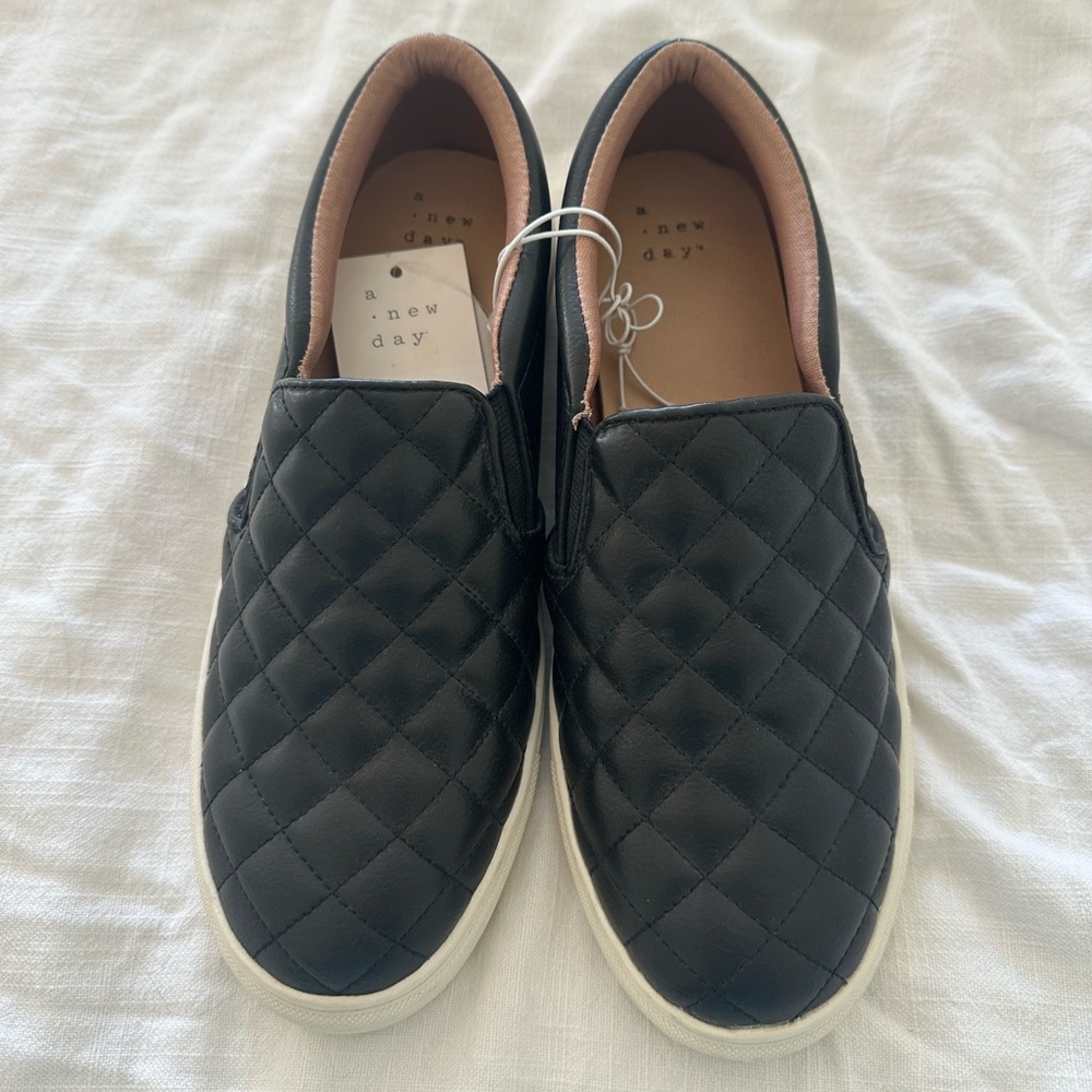 A New Day Black Quilted Women’s Slip On Sneaker